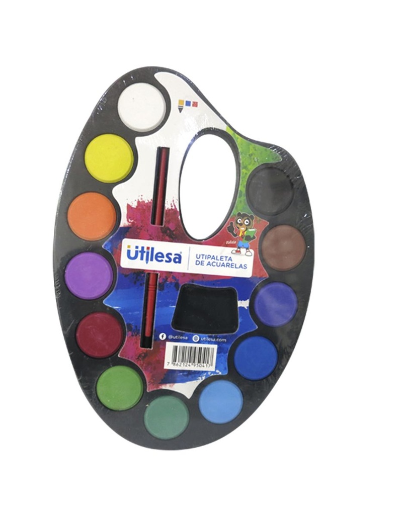 ACUARELA TIPO PALETA UTILESA UND- PAQX12-BX144
