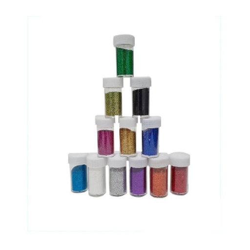 ESCARCHA EN FRASCO TIP SALERO UND-CAJX12COLOR-BX576