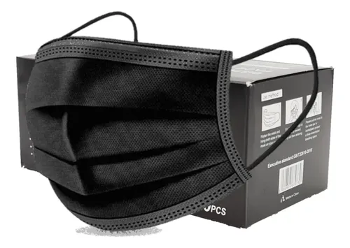 MASCARILLA QUIRURGICA NEGRA UND-PAQX50-BX100PAQ